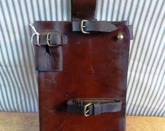 Extremely Sturdy military map case - presumably cavalry- saddle-leather - ACC 686