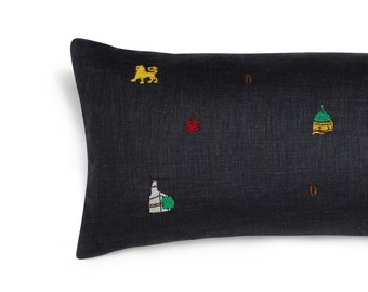 LVIV Ukraine Throw Pillow • Ukraine Gift • Lviv Decor • Lviv Cushion • Ukraine Souvenir • Featuring the LWO Airport Code