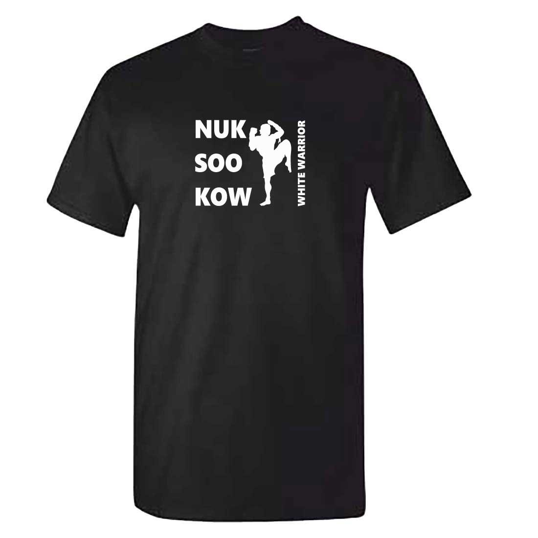 Image of Nuk Soo Kow - White Warrior Tshirt Kick Boxer Mma Muay Thai Shirt