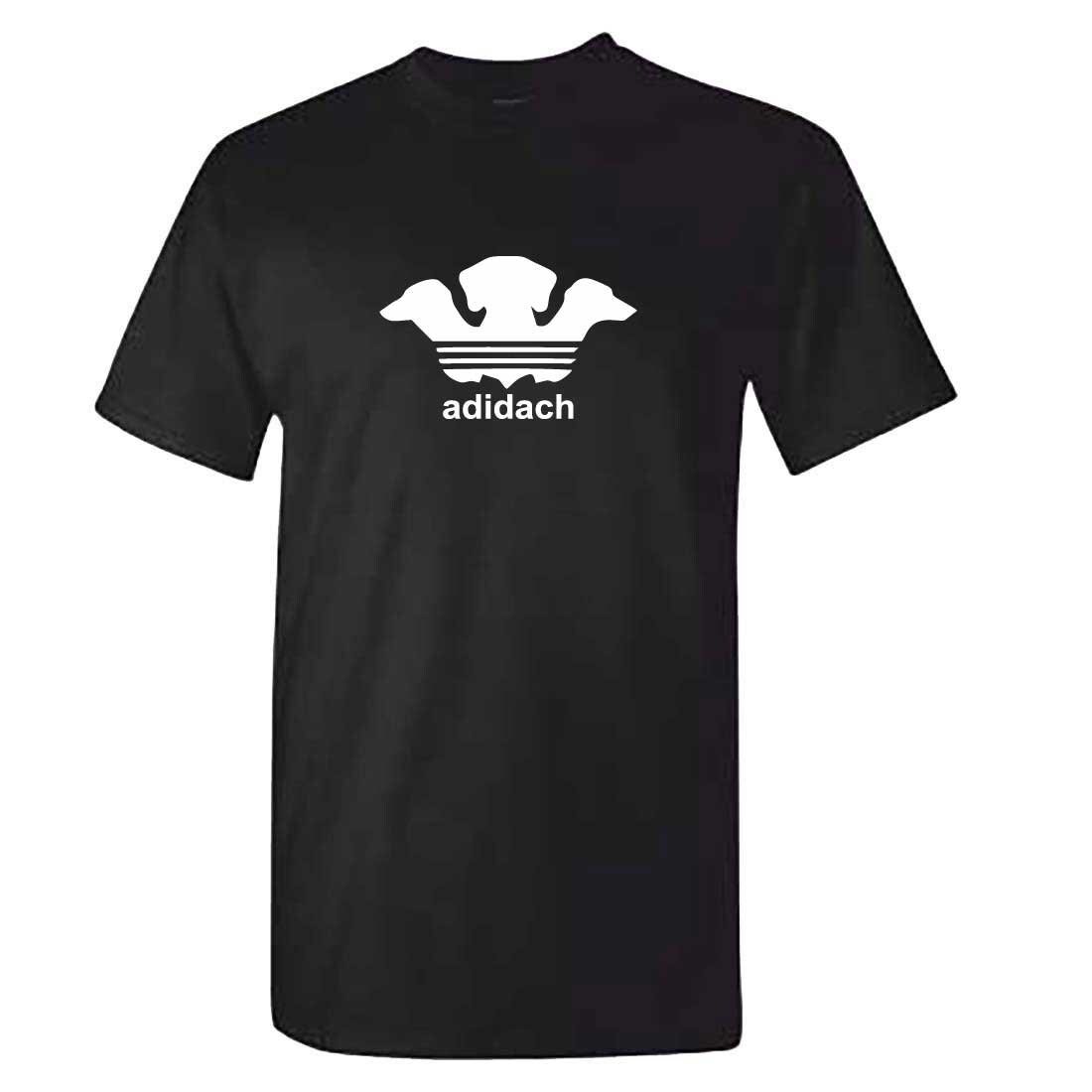 Image of Mens Dachshund Tshirt - Adidach Sausage Dog Clothing