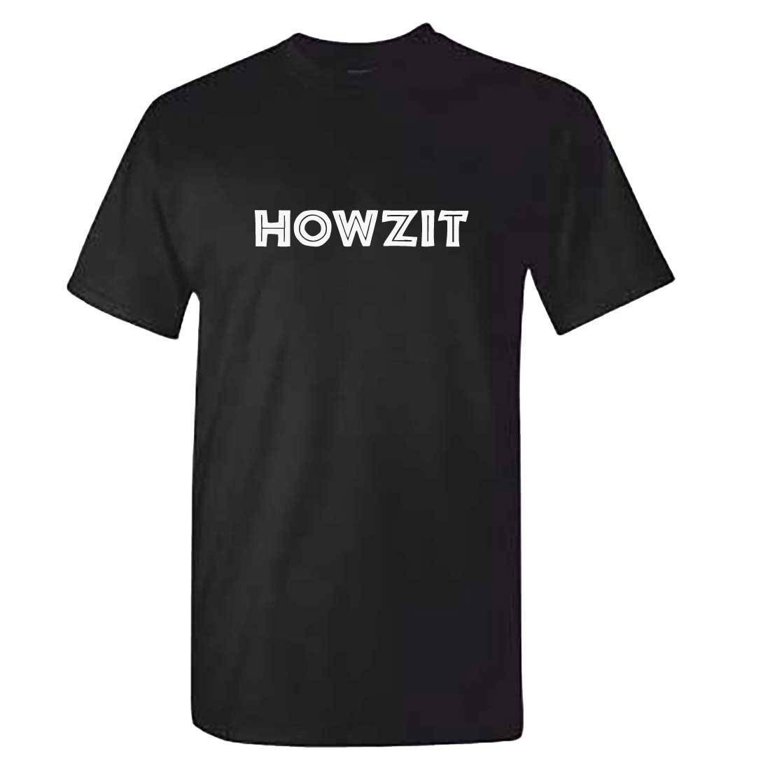 Image of Howzit Tshirt - Mens Black South Africa T Shirt