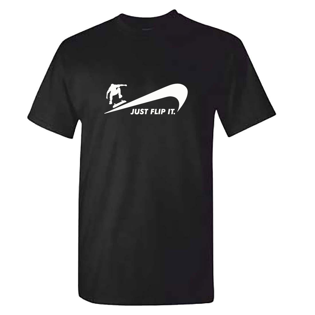 Image of Skateboard Tshirt- Just Flip It - Mens Cool Skater Gift Skate Board T-Shirt