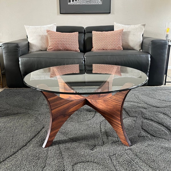 Round Glass Coffee Table Etsy