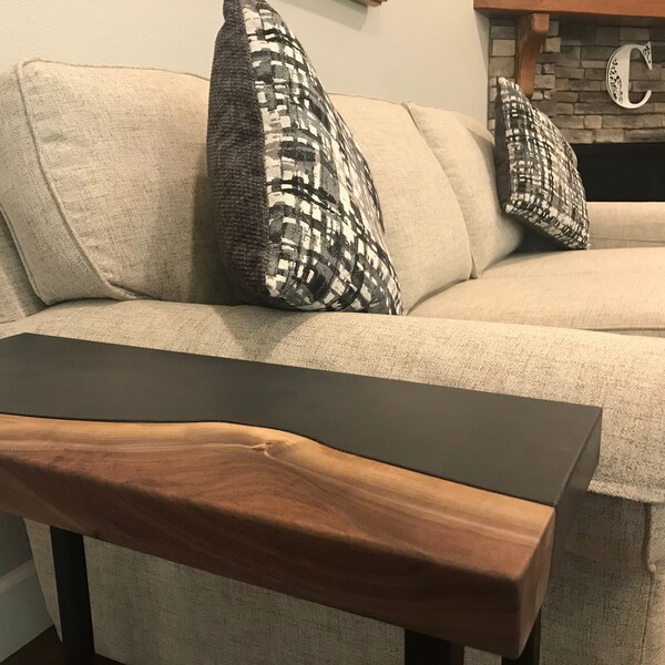 Live Edge Side Table Etsy