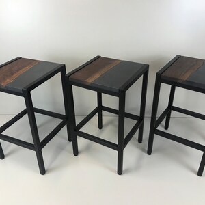 Live Edge Walnut & Concrete Bar Stools image 7