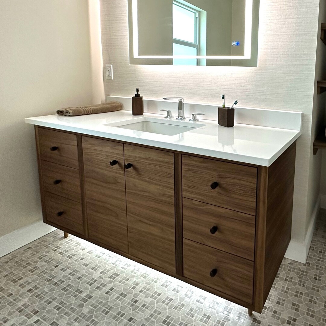 Mid Century Modern Style Vanities, Concrete Countertops and Sinks ...
