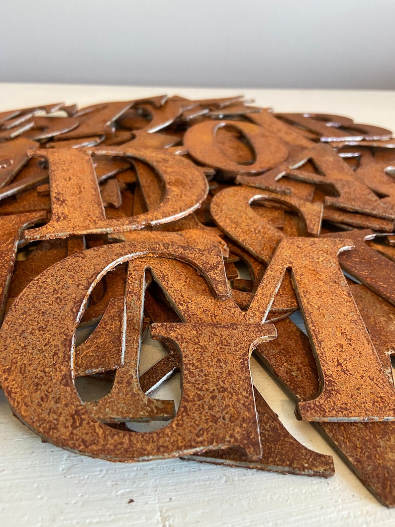 Metal Rustic Letters 3 & 4 Inch Great for Nursery Decor Etsy