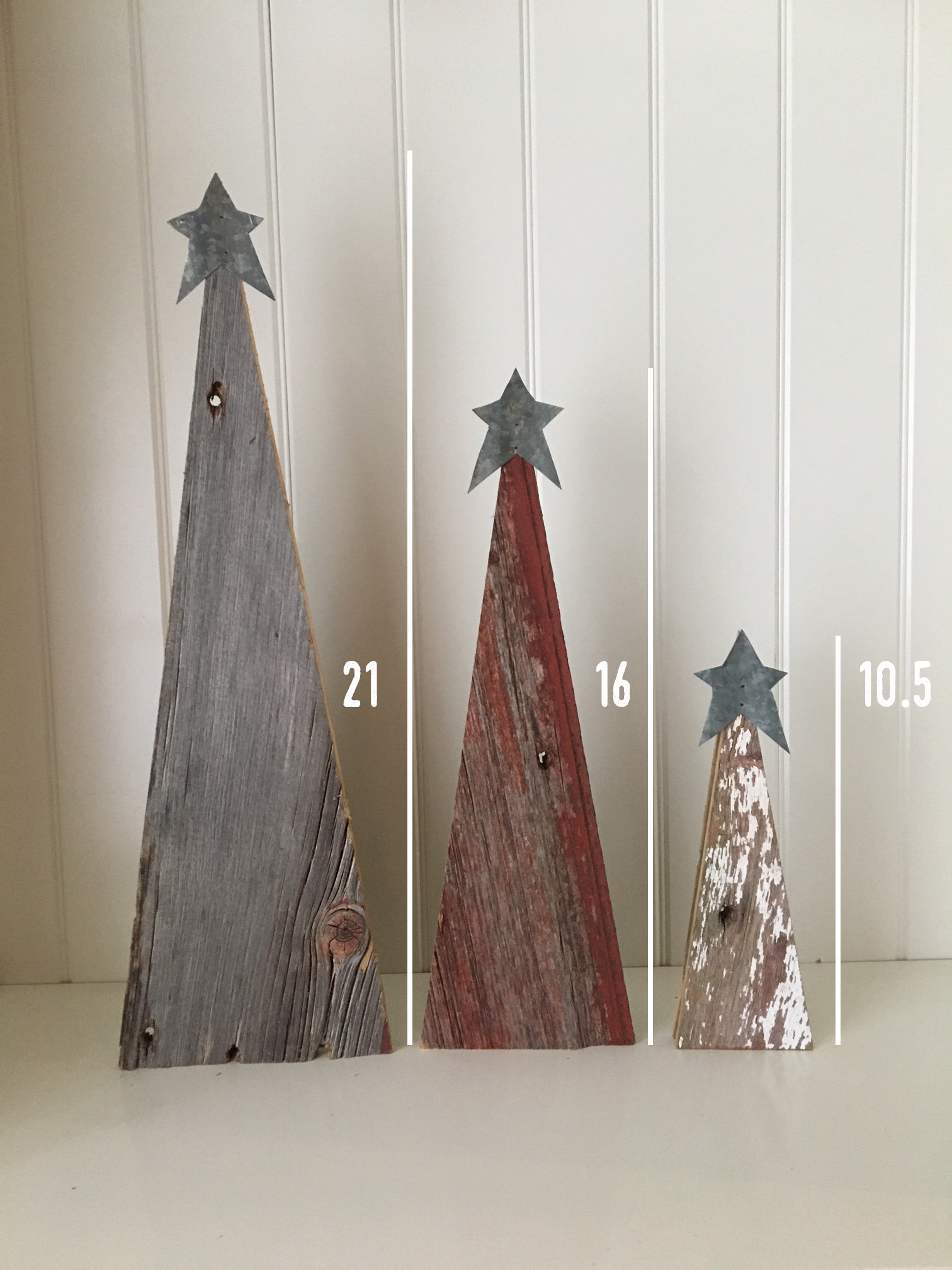 Rustic Barn Wood Christmas Trees - Set of Three Trees - Etsy