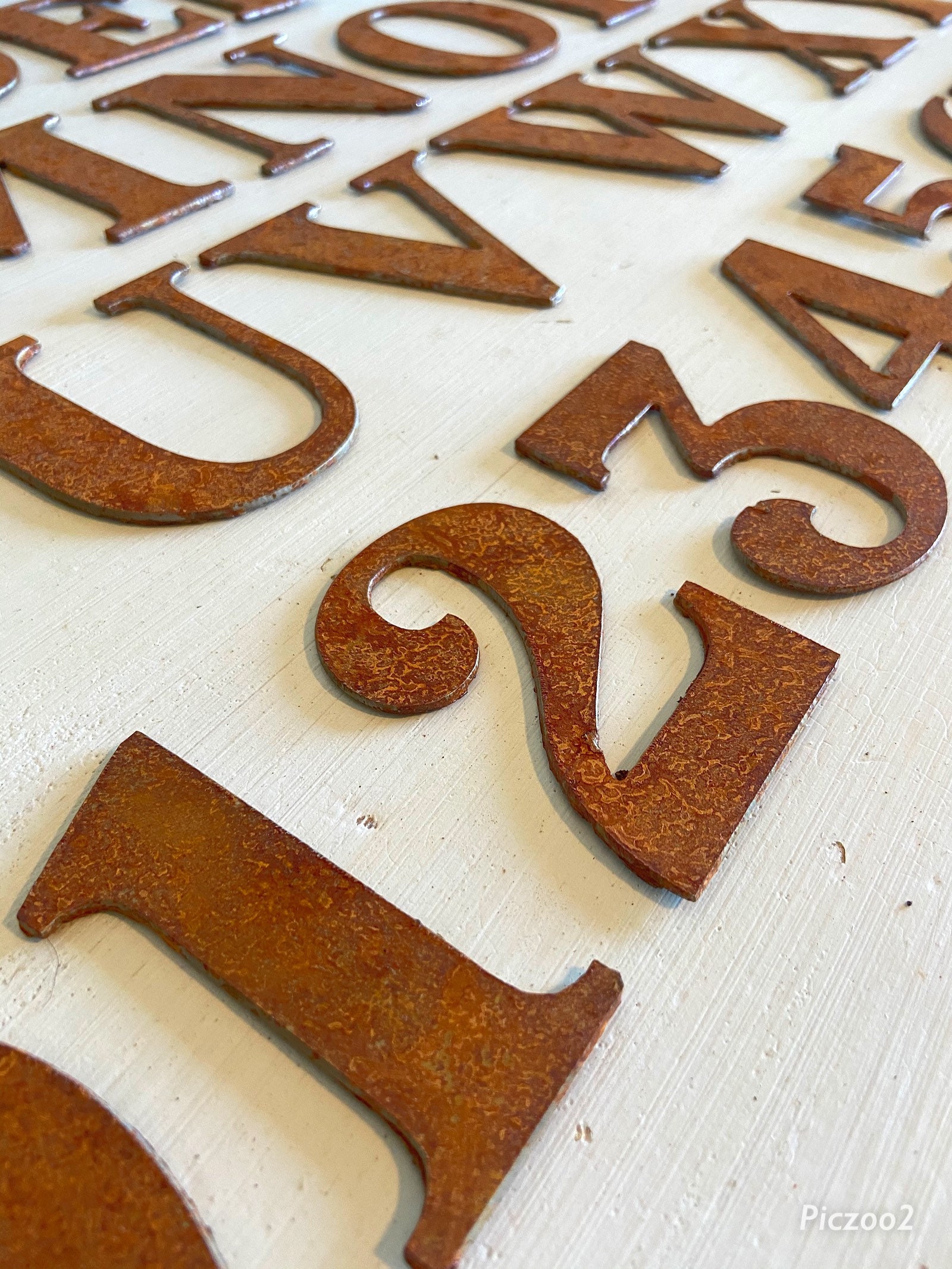 Metal Rustic Letters 3 & 4 Inch Great for Nursery Decor | Etsy