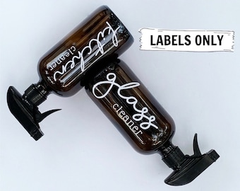 Amber Glass Spray Bottle: Custom Cleaner Labels
