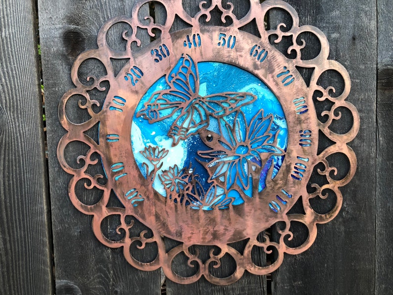 Butterfly Thermometer Home Decor Indoor Outdoor Etsy