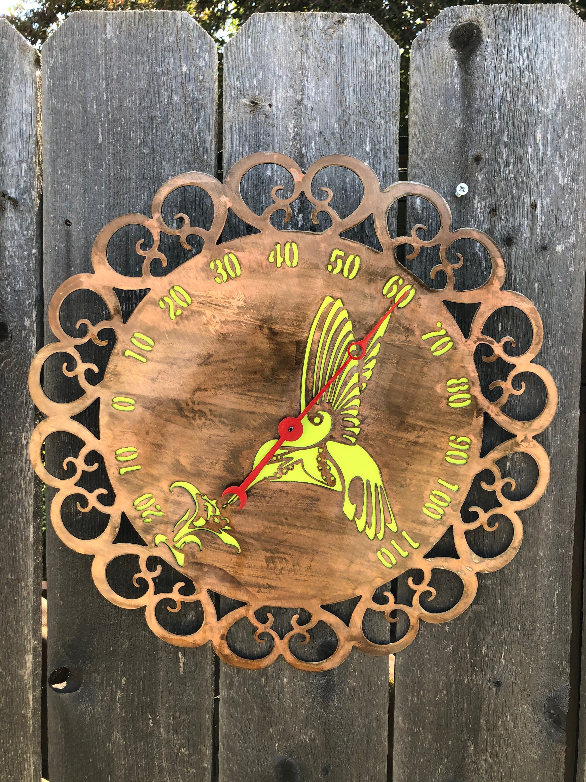 Large 24 Hummingbird Indoor Outdoor Thermometer - Etsy