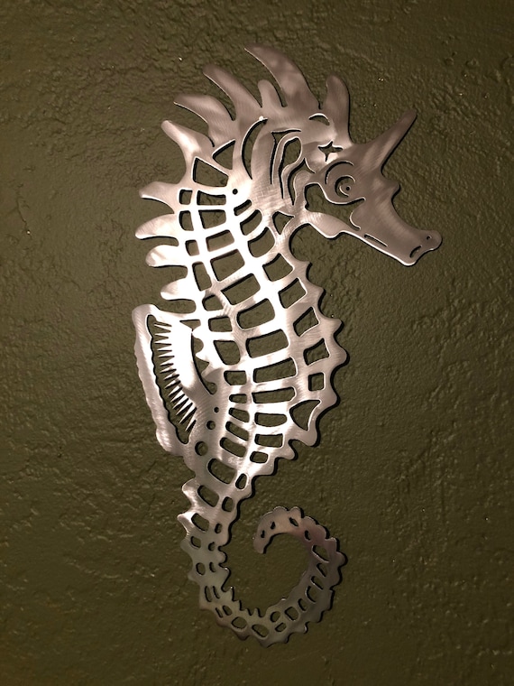 Seahorse Metal Wall Art Etsy