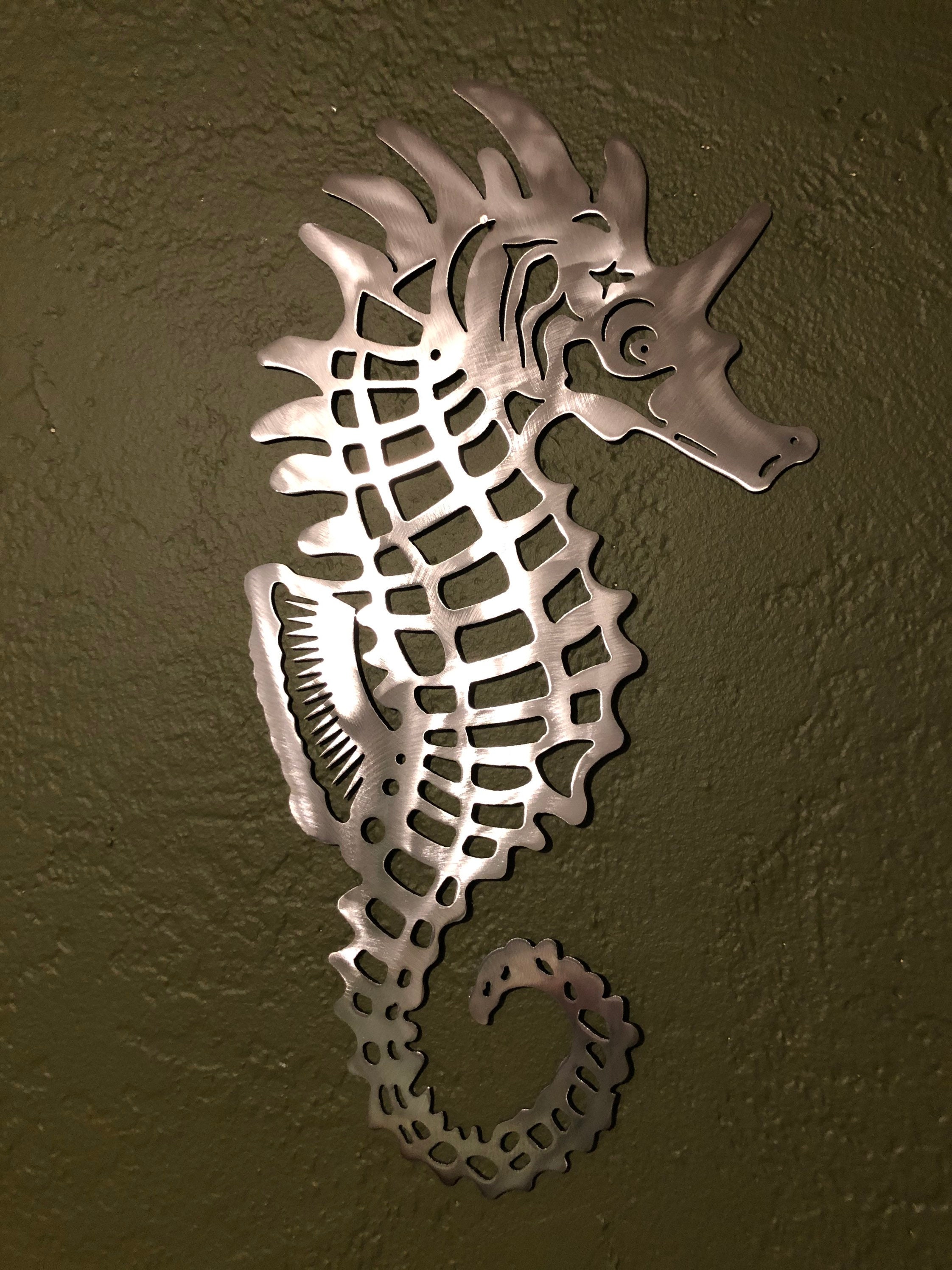 Seahorse Metal Wall Art Etsy Canada