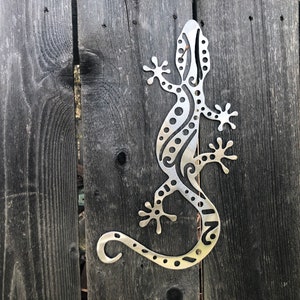 Gecko Eidechse Metall Wand Kunst Garten Wandbehang Geschenk