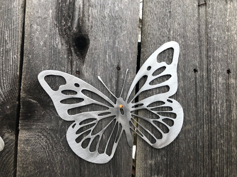 Butterfly Metal Wall Art Outside Garden Gift Etsy