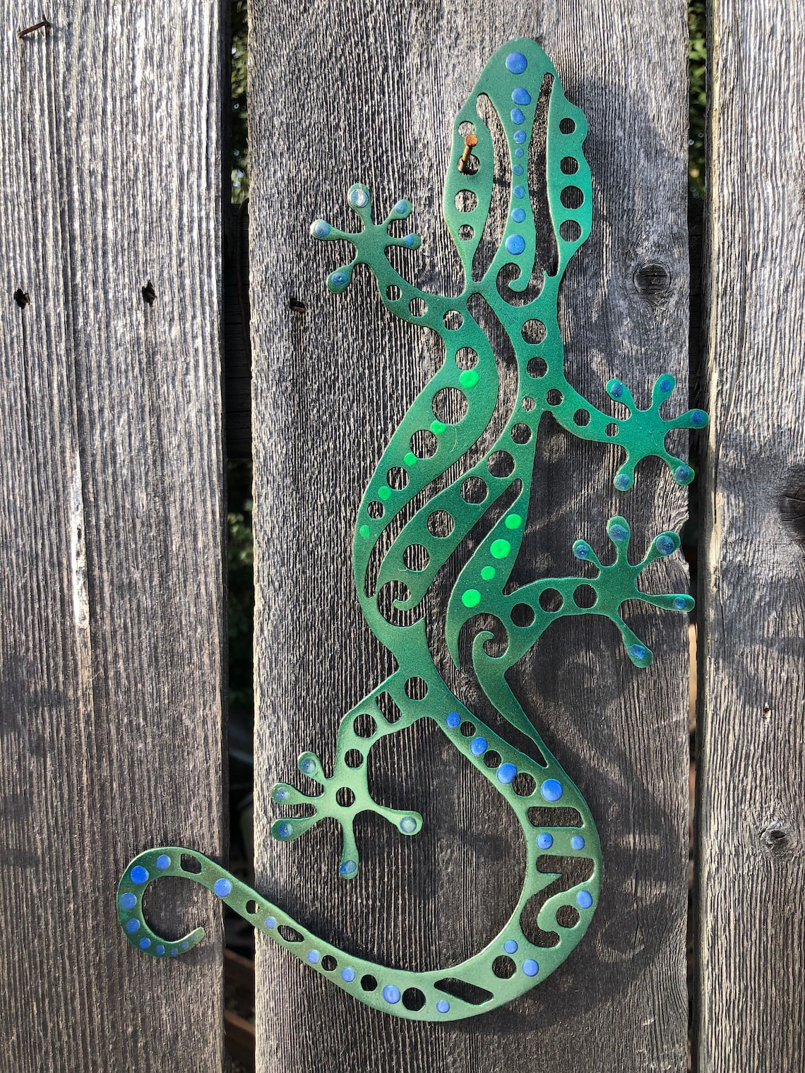 Gecko Lizard Metal Wall Art Outdoor Garden Wall Hanging Gift Etsy