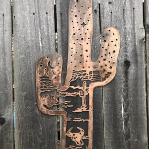Kaktus Metall Wand Kunst Südliche Wüstenszene Geschenk