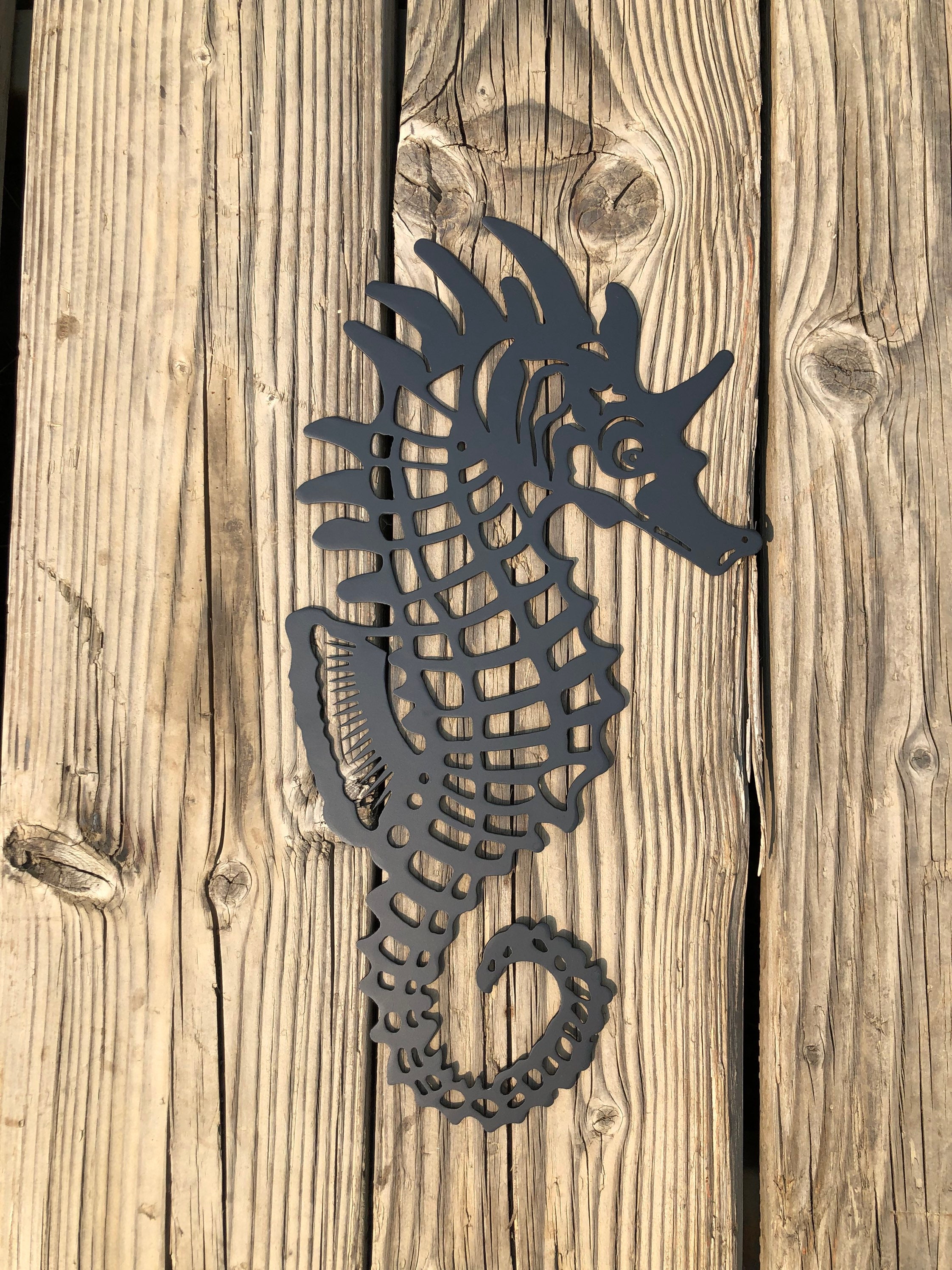 Seahorse Metal Wall Art Etsy Canada