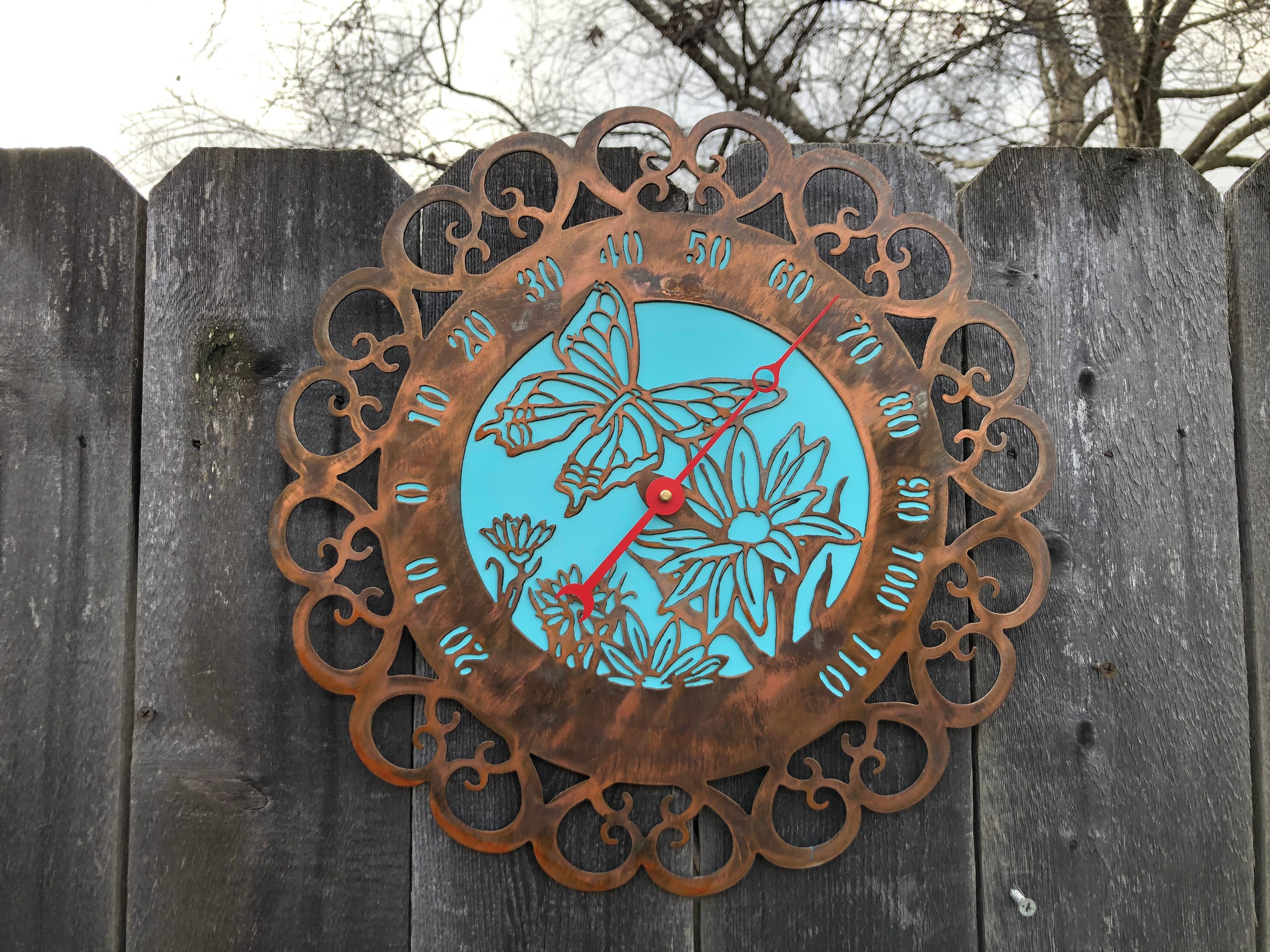 Butterfly Thermometer Home Decor Indoor Outdoor Etsy