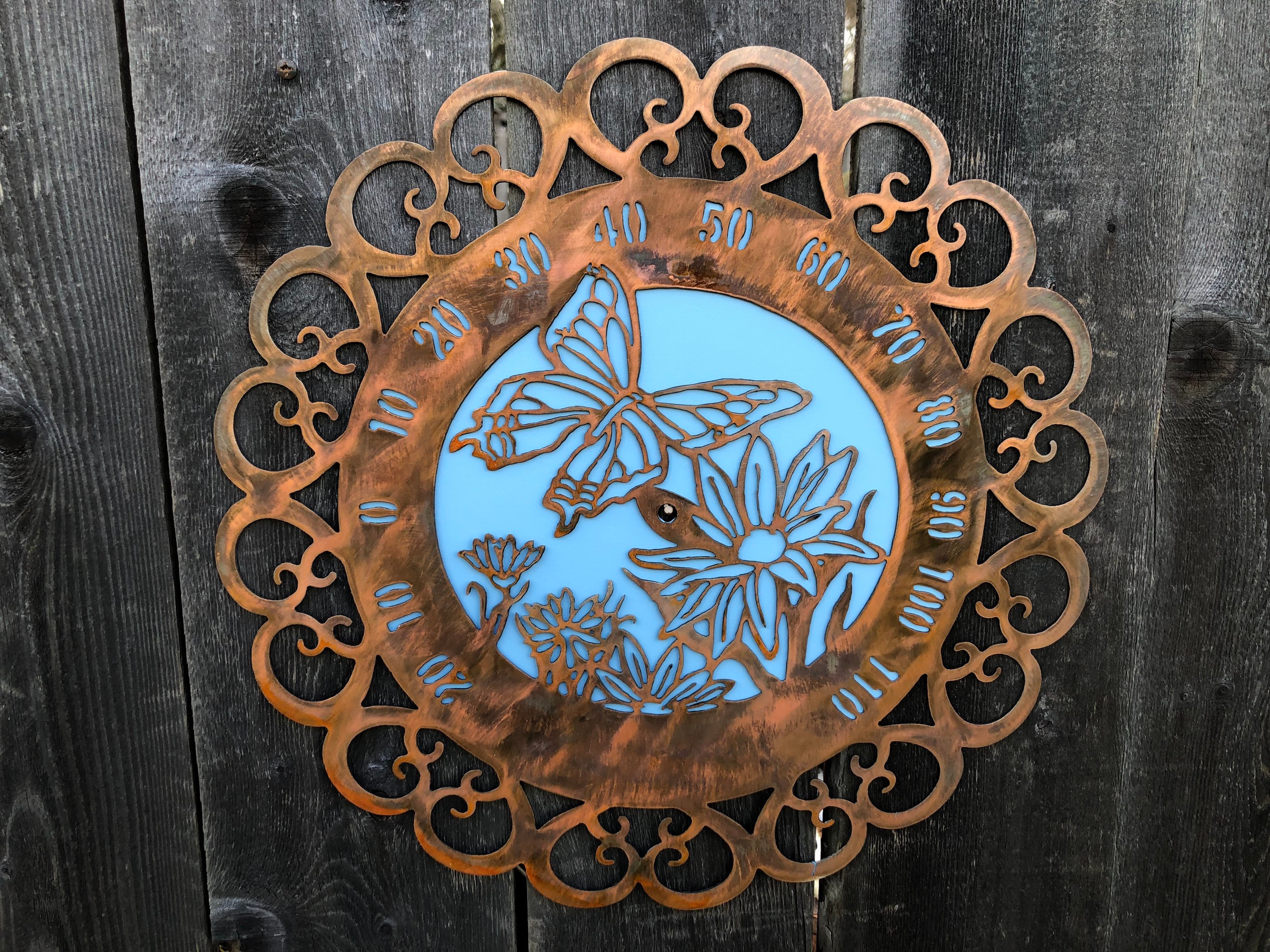 Butterfly Thermometer Home Decor Indoor Outdoor Etsy