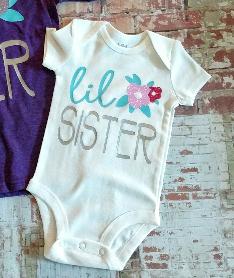 siblings shirts little sister shirt personalized shirt Big sister shirt matching shirts girls Monogram Shirts