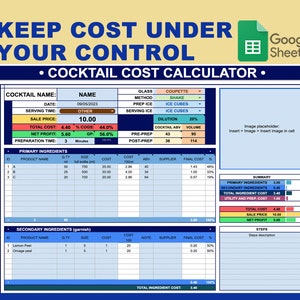 CALCULADORA DE CUSTO DE COQUETEL