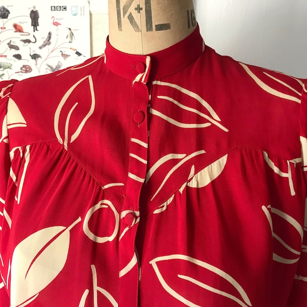 Luisa Spagnoli red shirtdress from late 70s - early 80s