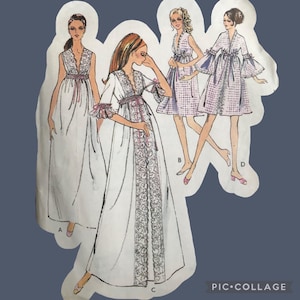 1960er Jahre Negligee- und Nachthemdschnittmuster