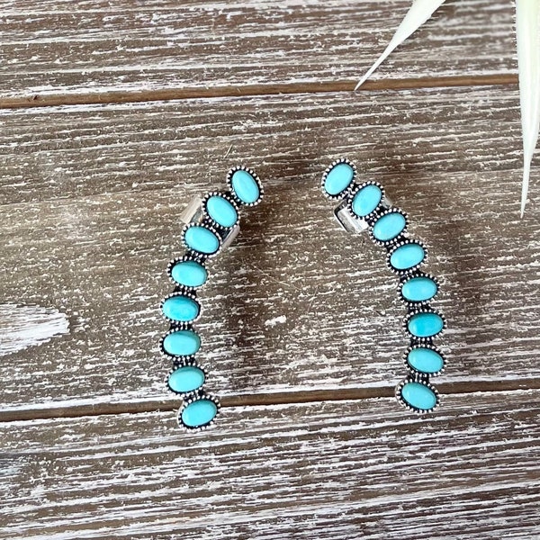 Western Turquoise stone color Ear Cuff