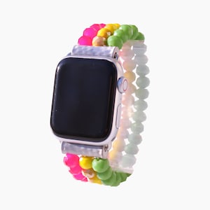 40mm / 38mm compatibel voor Apple Watch, cool en schattige zomerkraal rekbare horlogeband nr. 23M1