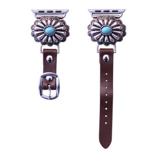 Wonderent 41mm/40mm/38mm Compatible for Apple Watch, Delicate Western Turquoise Watch Band No. 74