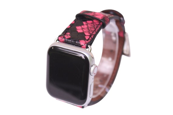 40mm/38mm Compatible for Apple Watch, Bold Red Snakeskin Watch