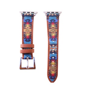 44mm/42mm Compatible for Apple Watch, Delicate Western Pattern Print Watch Band No. 22M2L