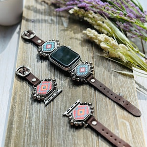 38mm,40mm,41mm,42mm,44mm,45mm Apple Watch Series 8,7,6,5,4,3, and SE All Versions, Western Pattern Print Watch Band No.92