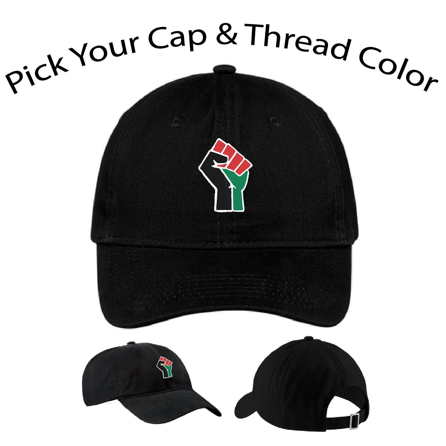 Power Fist Hat Black Power Cap Black 
