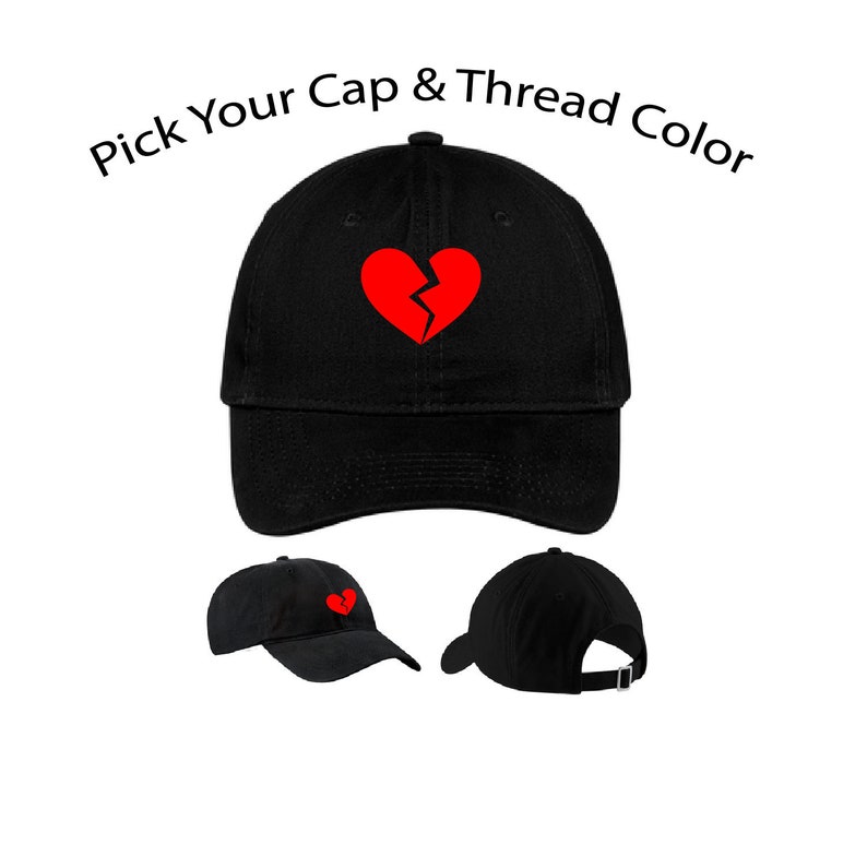 Broken Heart Hat Broken Heart Cap Cracked Heart Hat Cracked Etsy