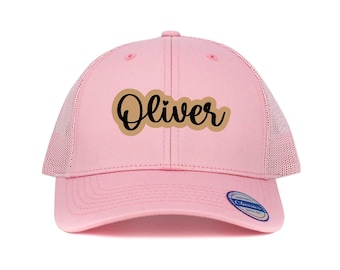 Custom Kids Name Hat – Personalized Toddler or Youth Cap, Trucker Hat with Name, Adjustable Back, Gift for Kids