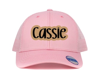 Custom Kids Name Hat – Personalized Toddler or Youth Cap, Trucker Hat with Name, Adjustable Back, Gift for Kids