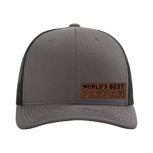 World’s Best Pawpaw Hat – Richardson 112 Classic Dad Cap – Gift for Pawpaw, Grandpa Hat, Father’s Day Gift, Mens Baseball Cap