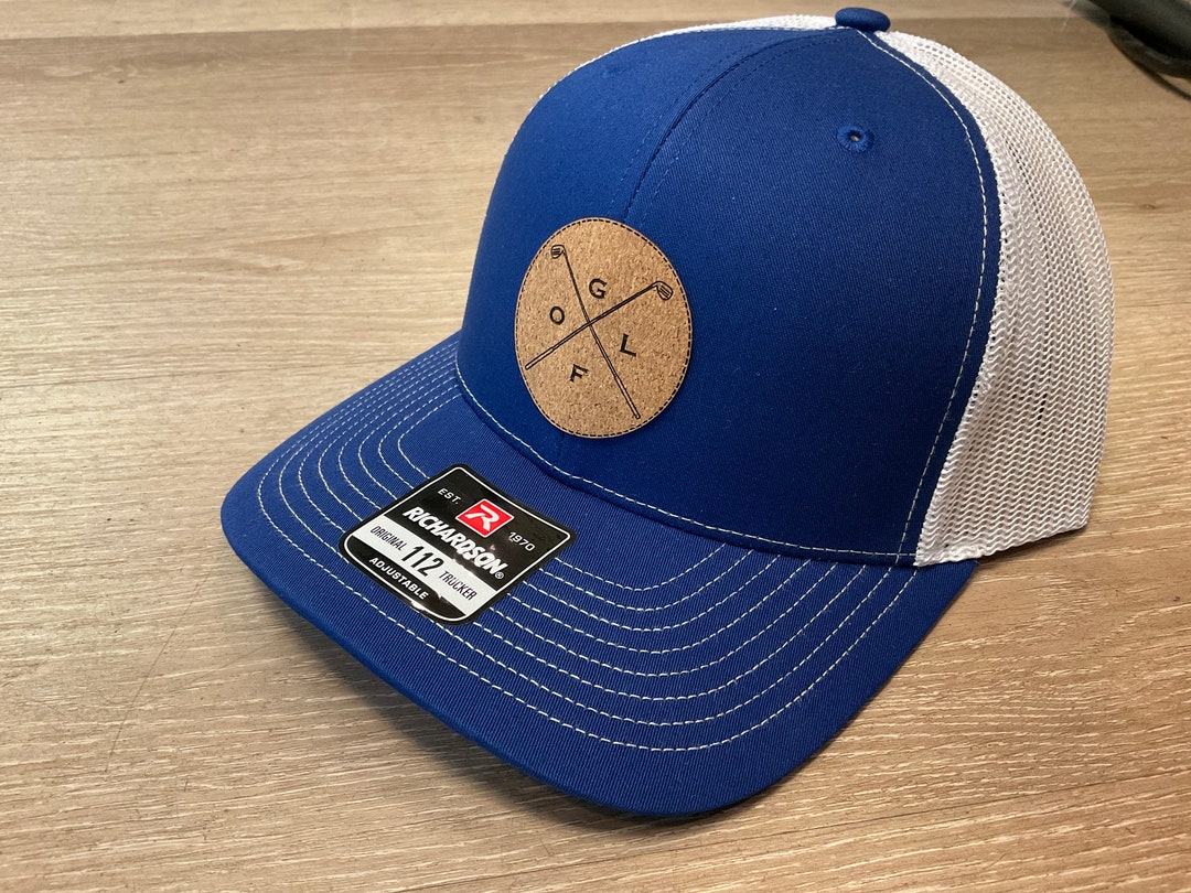 CLEARANCE Golf Vegan Leather Circle Patch Cap, Richardson 112
