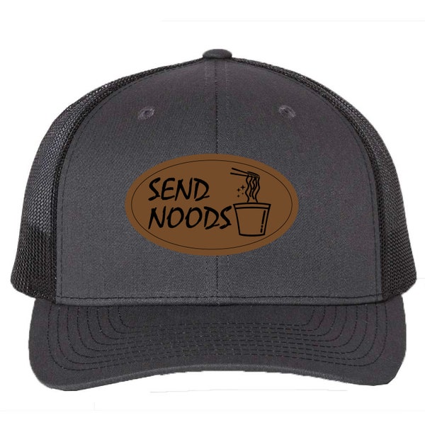 Send Noods Hat, Funny Asian Noodle Patch Hat, Richardson Patch Hat, Asian Food Hat, Send Noodles, Send Noods Hat, Pho Hat, Cap Daddy