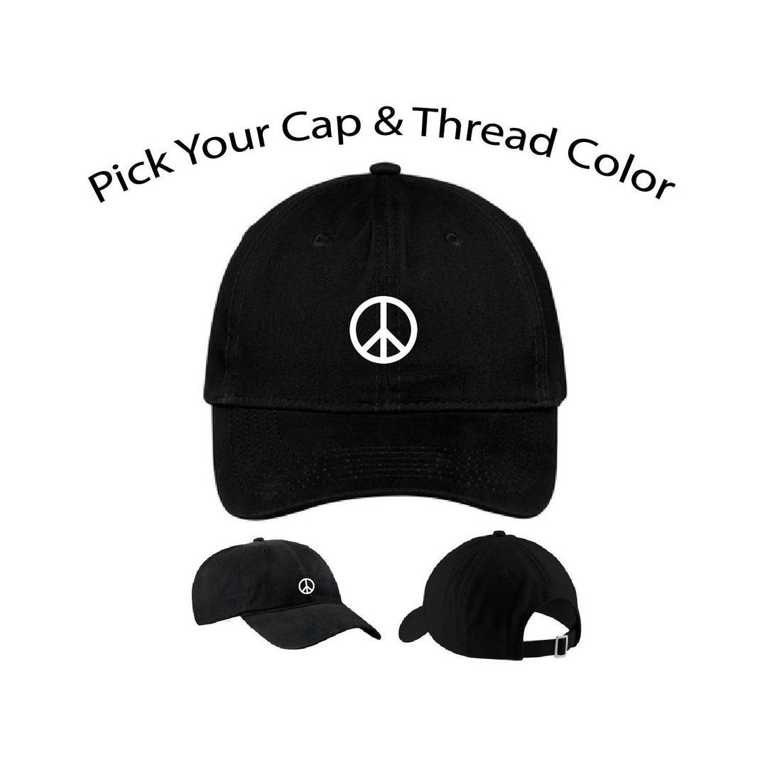 Peace Sign Dad Cap Peace Sign Dad Hat Dad Cap Dad Hat - Etsy