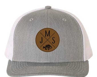 Fish Hat For Kids, Custom Initials Richardson 112 Hat, Toddler Fishing Hat, Boy’s Trucker Hat, Youth Outdoor Cap, Custom Fish Gear, CapDaddy