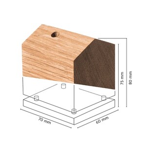 HYTTE / Räucherhaus aus Holz Eiche, Oberfläche Olivenöl, inkl. 5 Räucherkerzen, Rauchfigur, Räuchermännchen, Rauchware, Architektur Bild 7