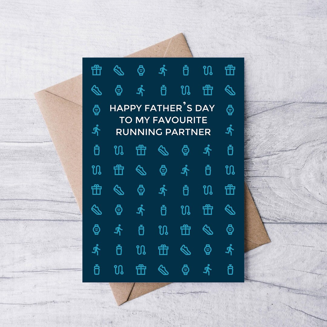 Father's Day Card for Runners: Running Partner Card - Etsy