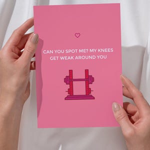 Carte de Saint-Valentin pour les amateurs de sport, pouvez-vous me repérer ? , carte de Saint-Valentin romantique pour mari/femme/petit ami/petite amie qui fait du fitness et de la gym