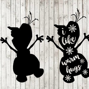 Ik hou van warme knuffels olaf svg-bundel, bevroren svg, olaf svg, snijbestanden voor cricut silhouette, svg, eps, png