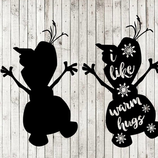 I like warm hugs olaf svg bundle, frozen svg, olaf svg, cutting files for cricut silhouette, svg, eps, png