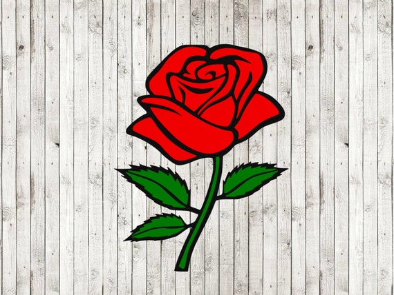 Download Rose Svg Cut File Rose Clipart Flower Svg Flower Clipart Etsy